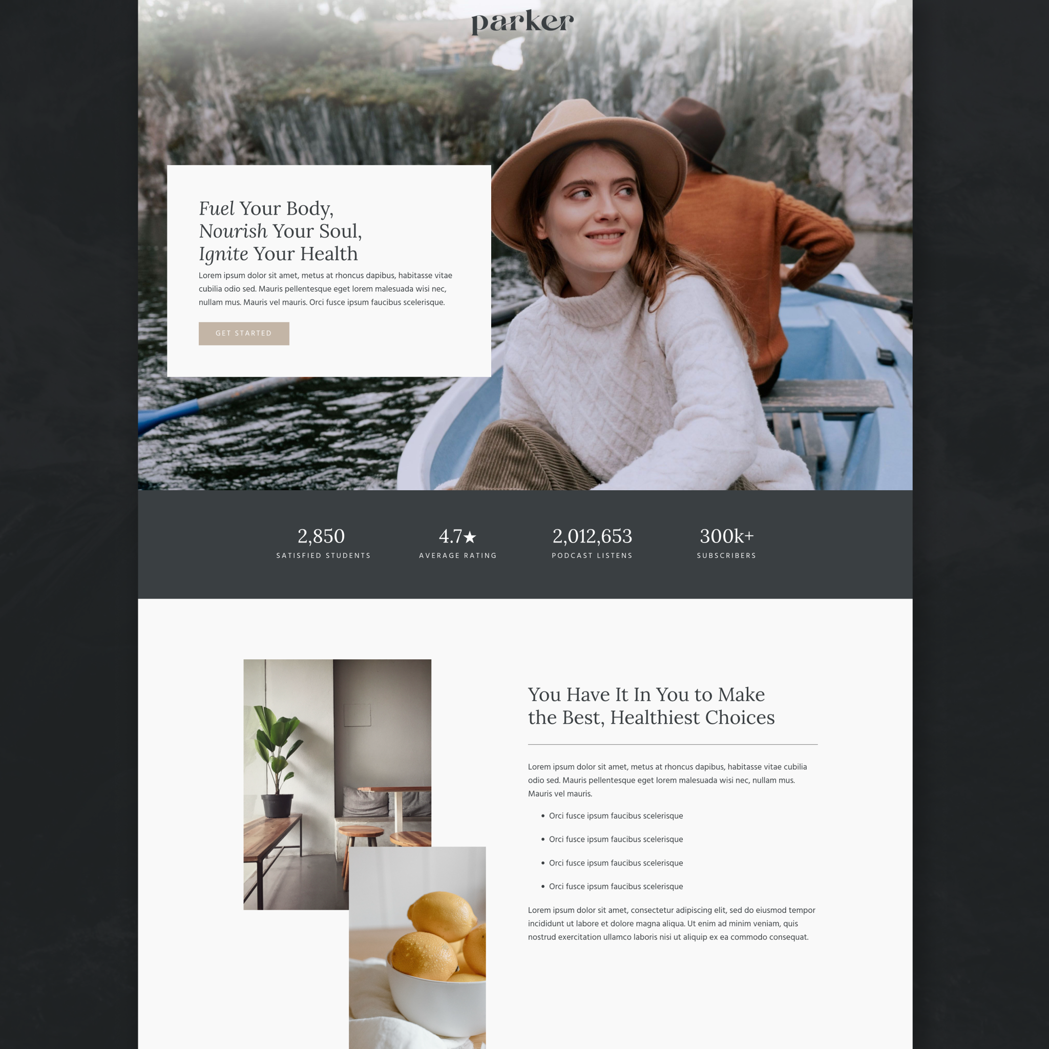 Parker Kajabi Sales Page Template