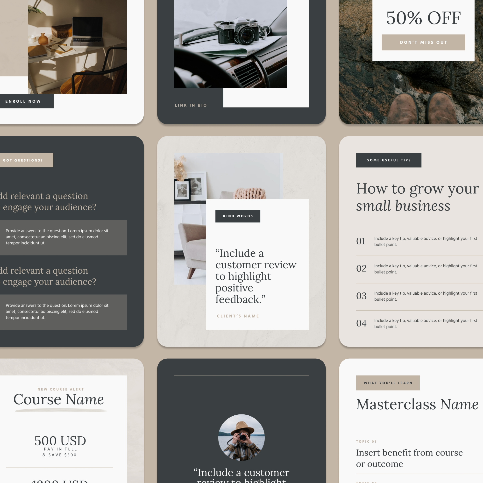 Parker Social Media Canva Templates