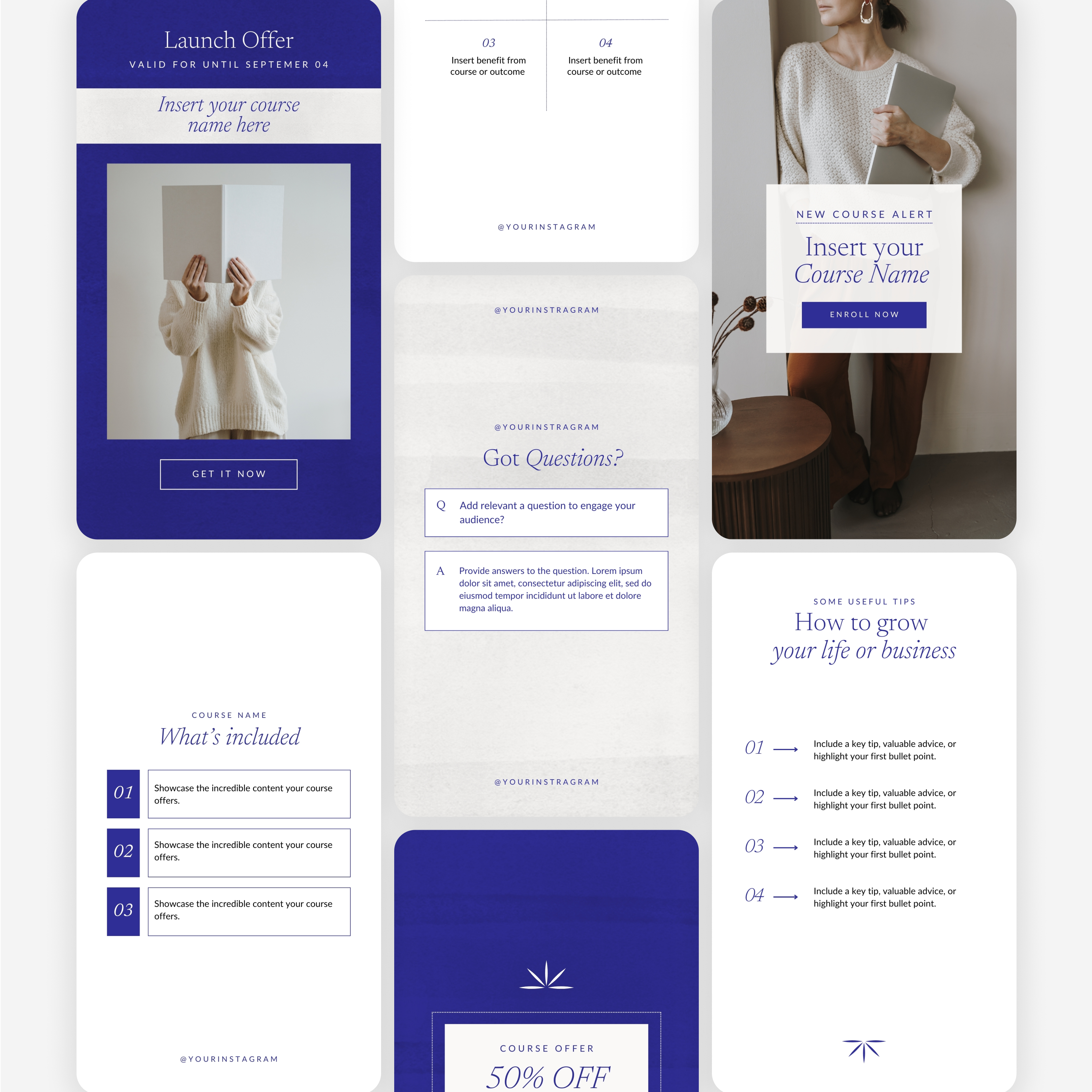 Indigo Social Media Canva Templates