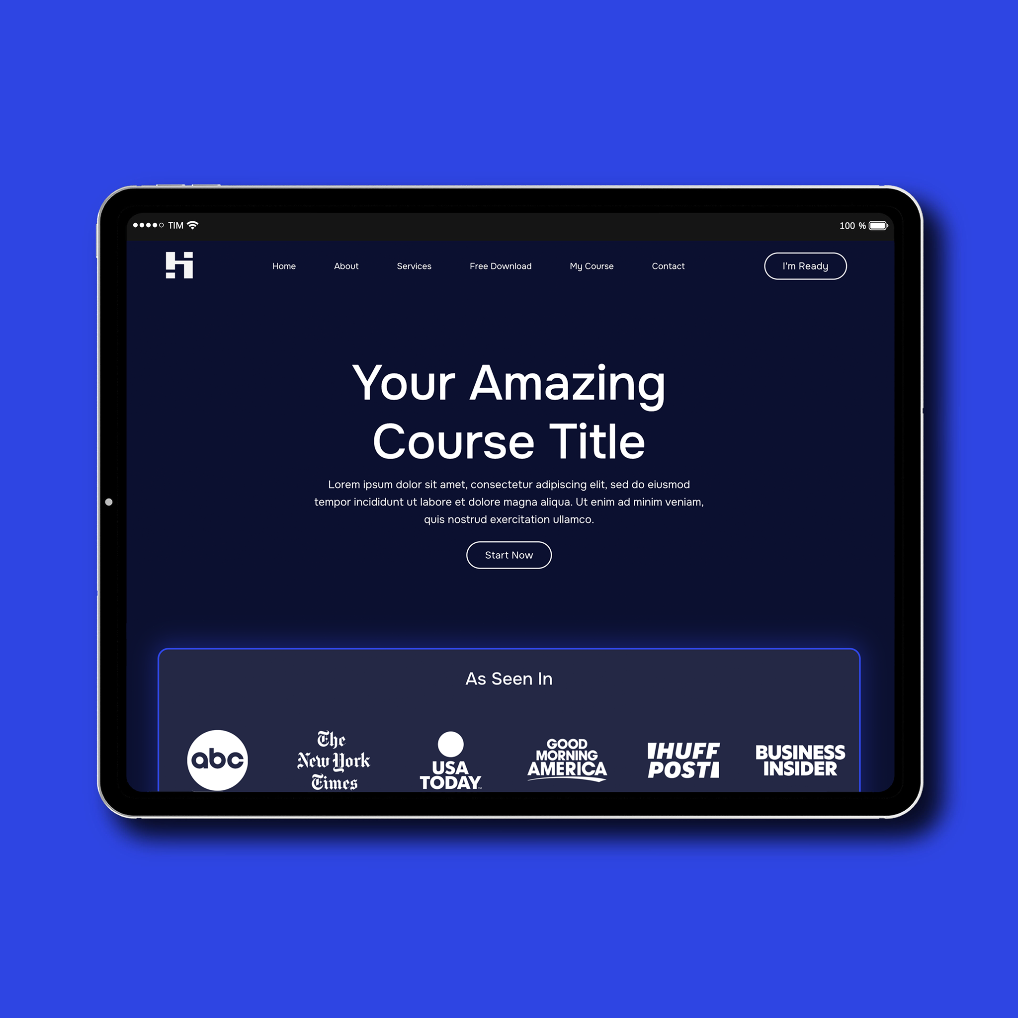 Hudson Kajabi Sales Page Template