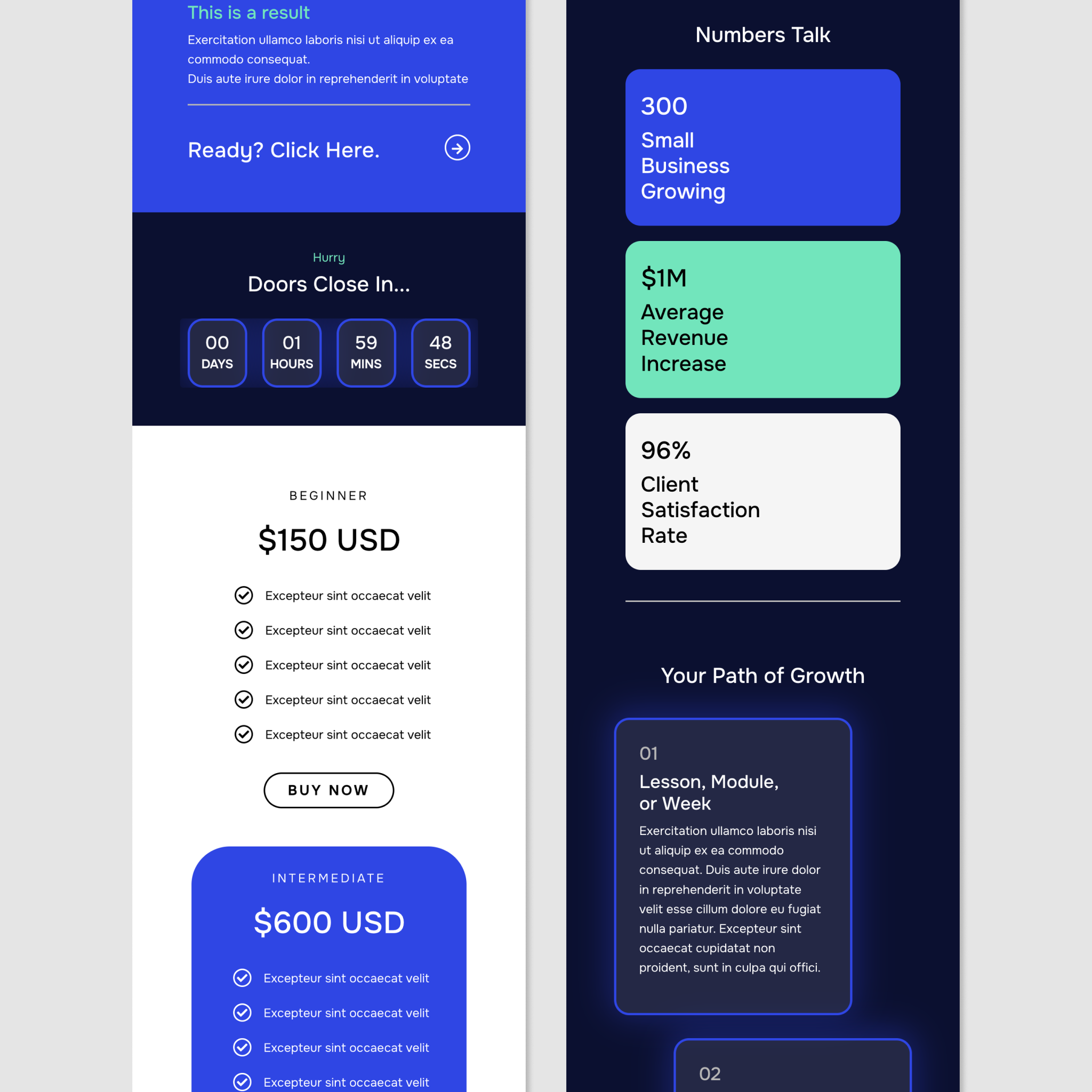 Hudson Kajabi Sales Page Template