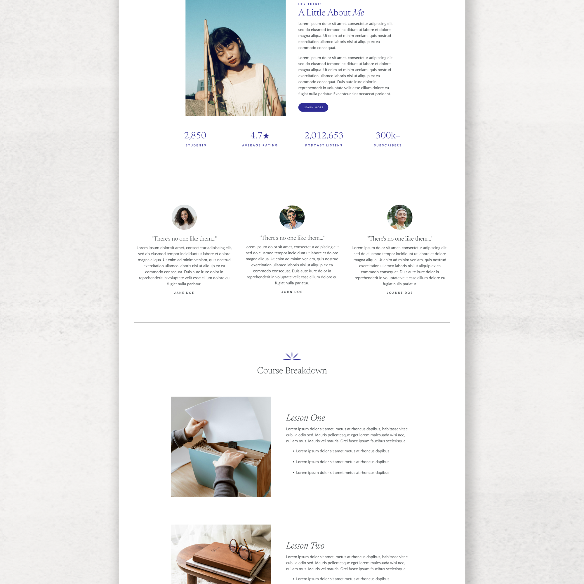 Indigo Kajabi Sales Page Template