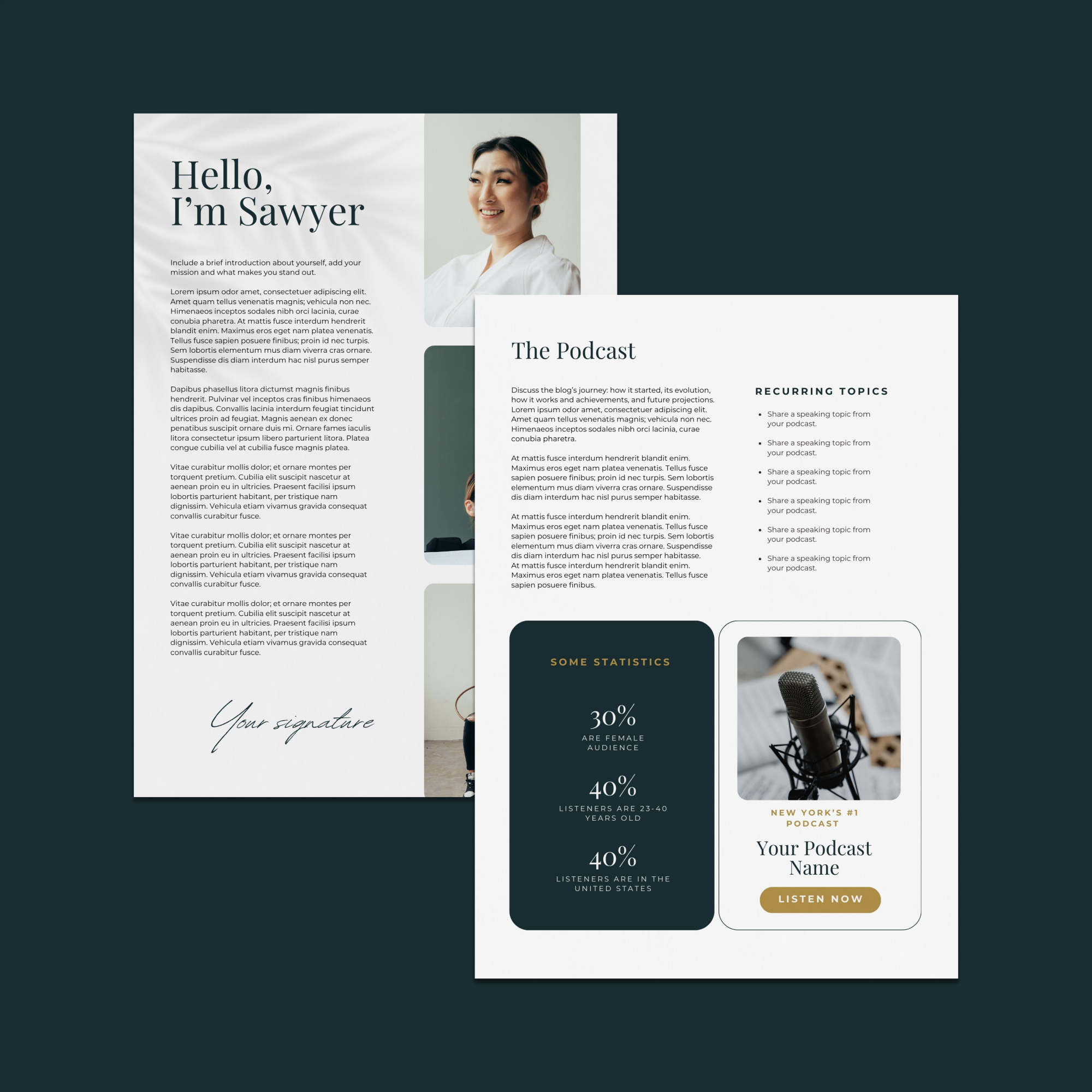 Sawyer Media Kit Canva Template