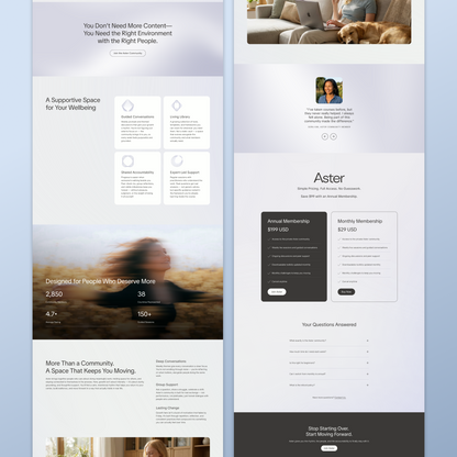 Aster Kajabi Sales Page Template